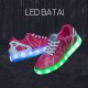 Rožiniai LED batai "žaibas"