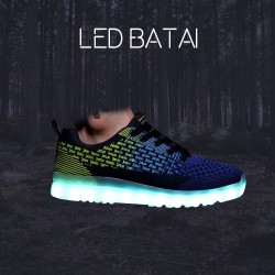 Tamsiai mėlyni/žalsvi LED batai