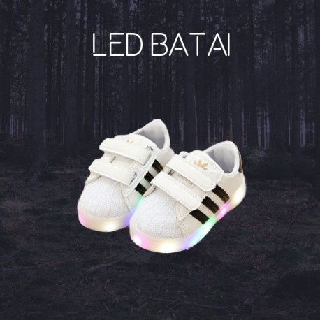 Balti LED batai STRIPES