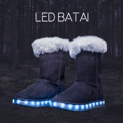 Žieminiai juodi LED batai