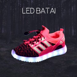 Rožiniai LED batai su juostelėmis