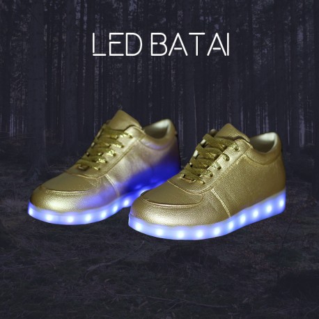 Auksinės spalvos LED batai