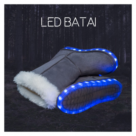 Žieminiai pilki LED batai