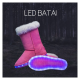 Žieminiai rožiniai LED batai