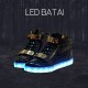 Juodi LED batai su metaline sagtimi