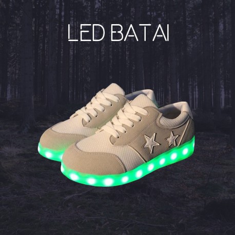Smėlio spalvos LED batai