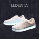 Balti LED batai su skylutėmis